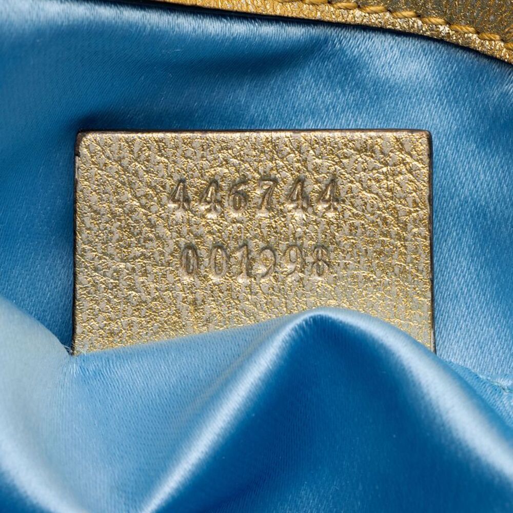 Gucci Metallic Matelasse Leather GG Marmont Mini Flap Shoulder Bag - Picture 6 of 15